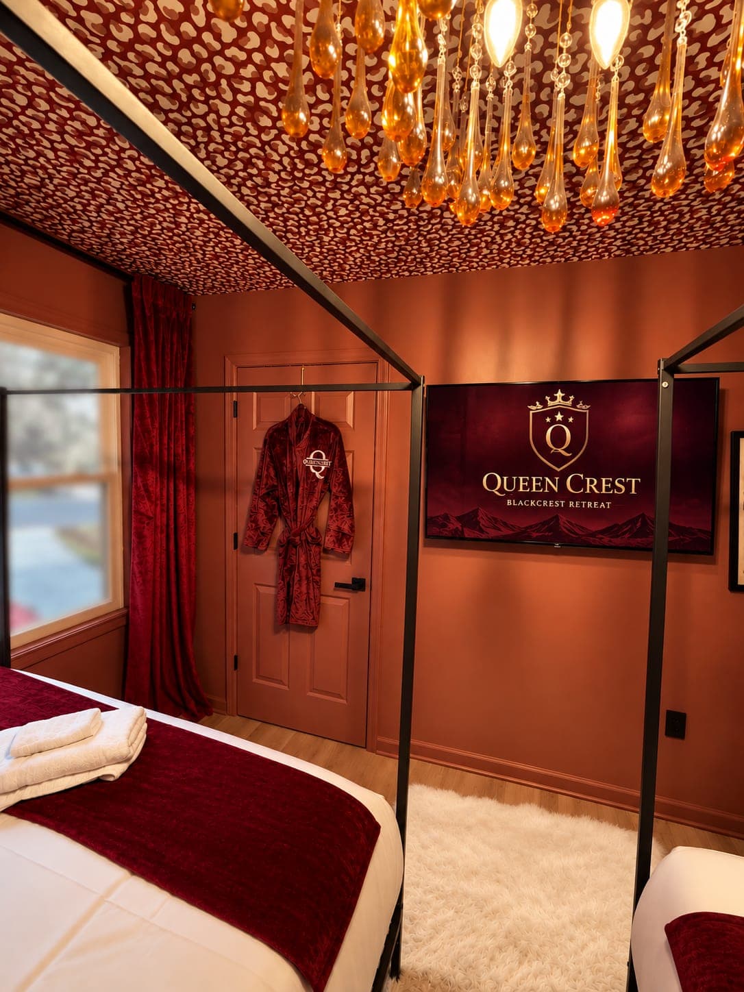 Embroidered logo robes